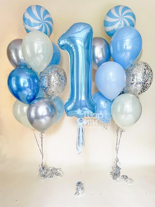 Фотозона из шаров "Candy Blue"